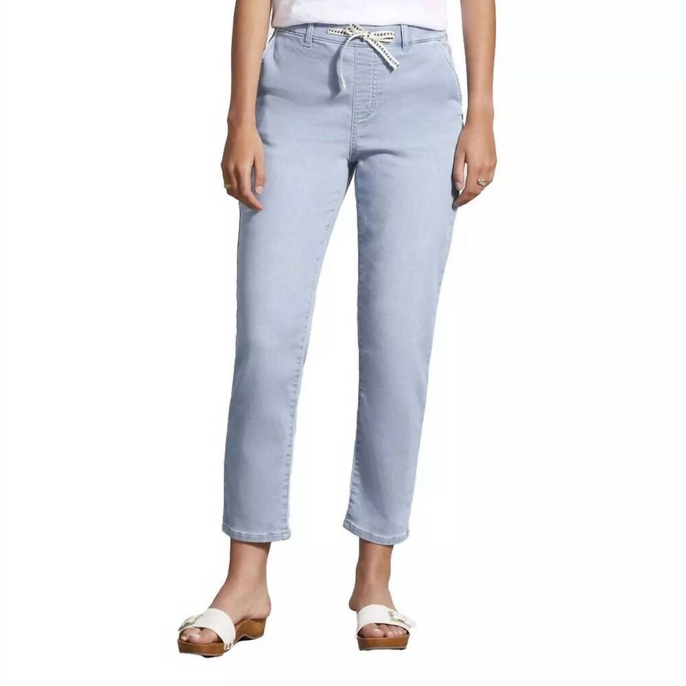 NEW TRIBAL women's audrey drawcord waist pants in tide blue